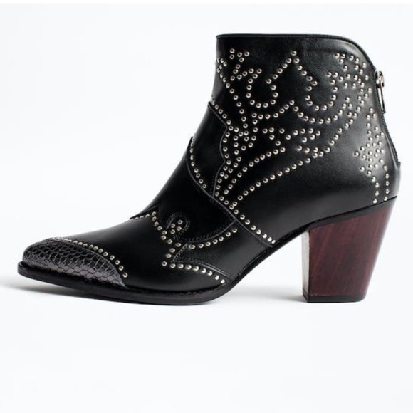 Zadig & Voltaire Studs Ankle Boots - Picture 1 of 1